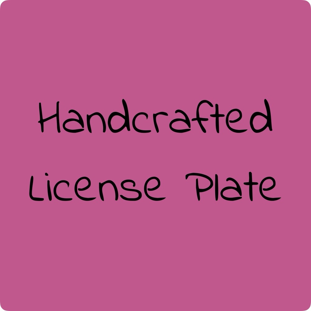 Handcrafted License Plate